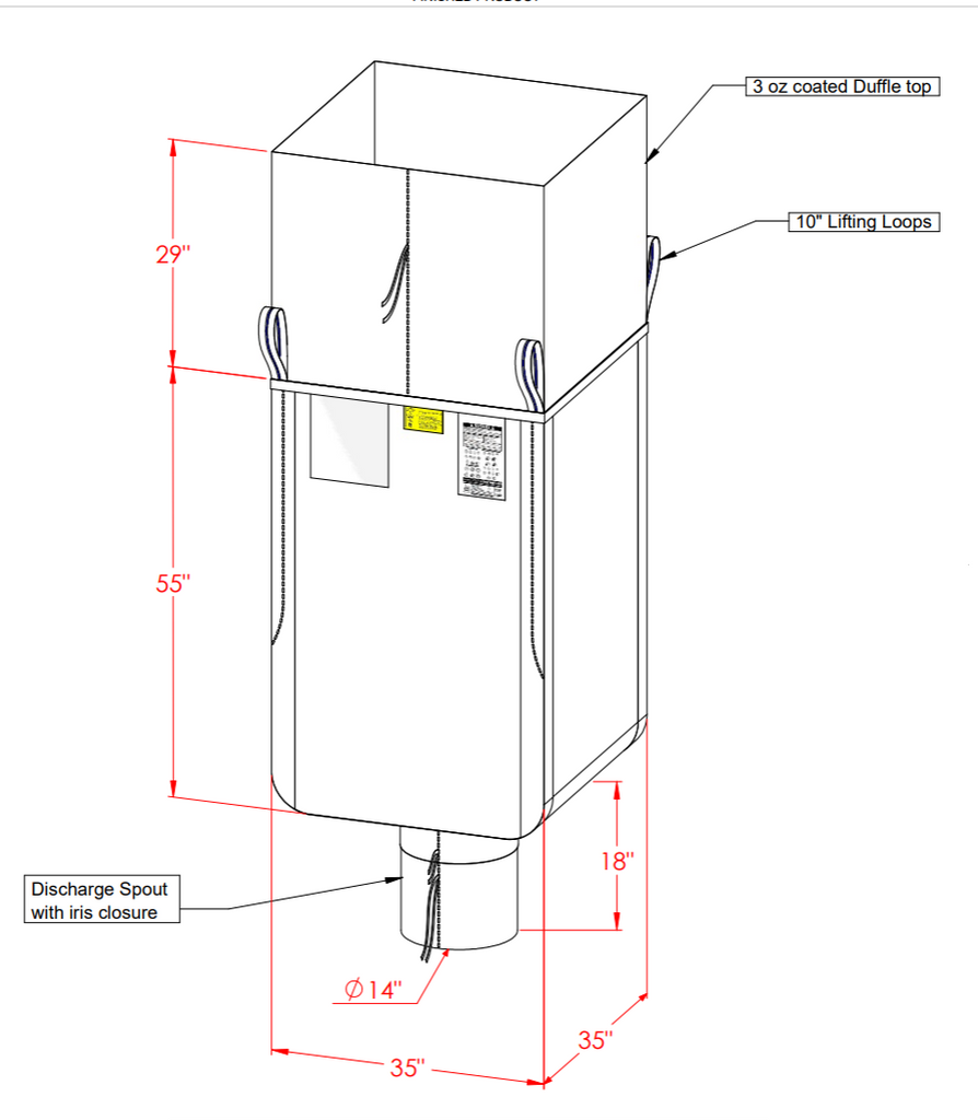 U-Panel Variation SUPER SACK® Mega FIBC | Open Top, 19