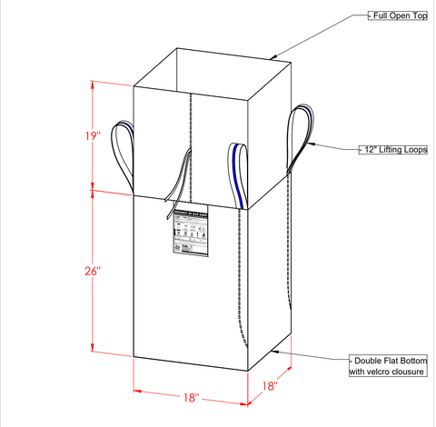 18" x 18" x 26" (H) WindMule™ Plus Utility Bag